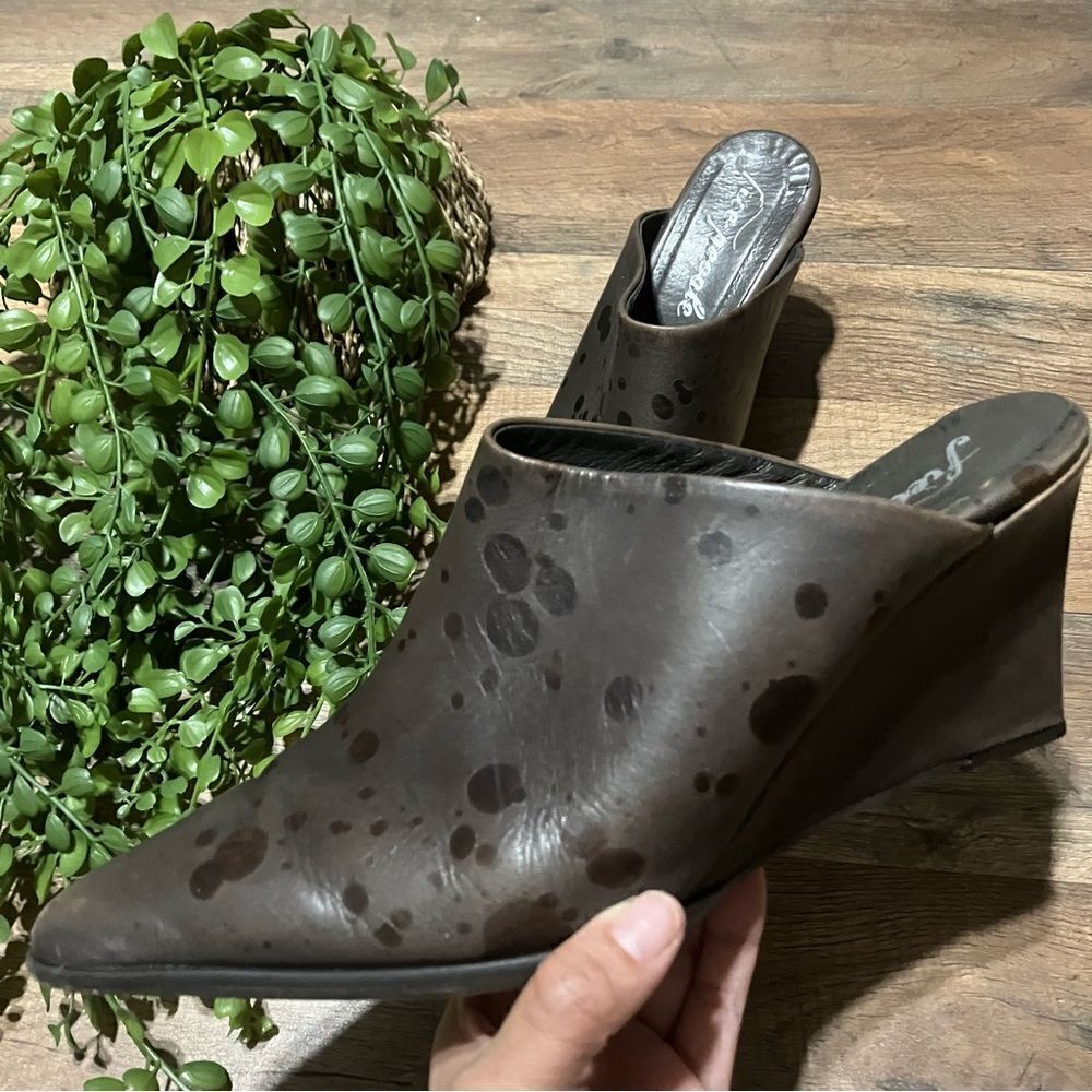 Free People Brown Mules